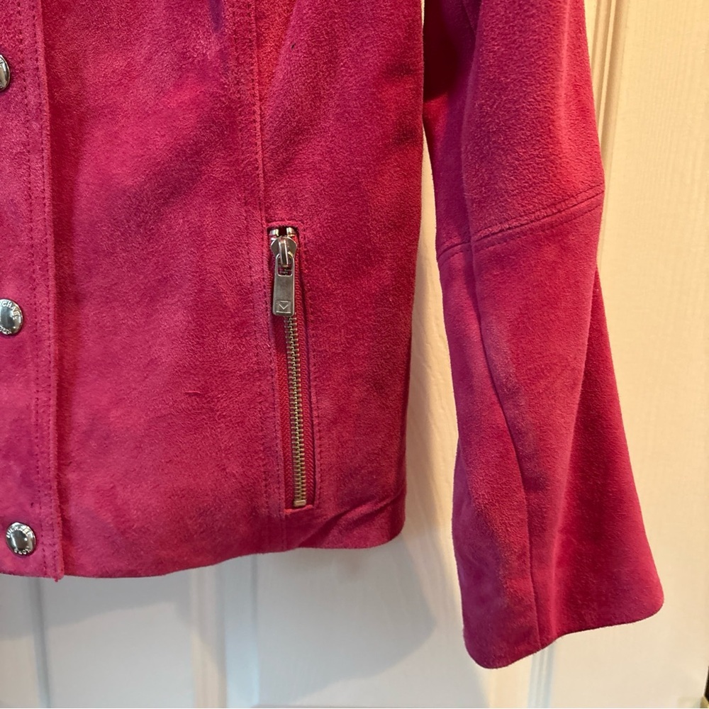 Michael Kors Women's Fuchsia Suede Jacket - Picture 5 of 9